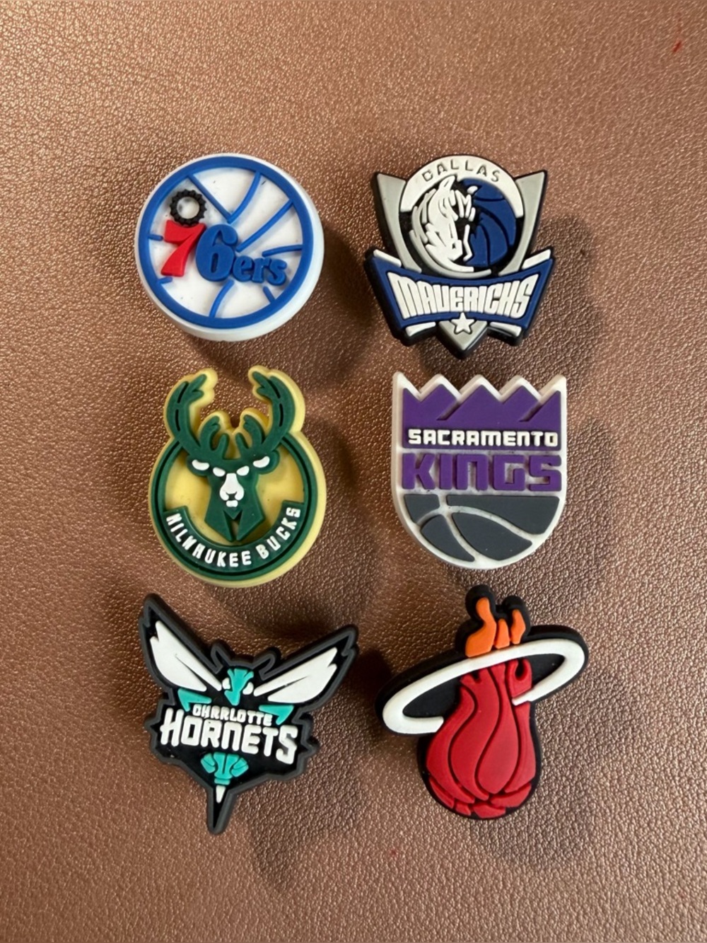NBA Team Logo Shoe Charms (Set of 6) Crocs